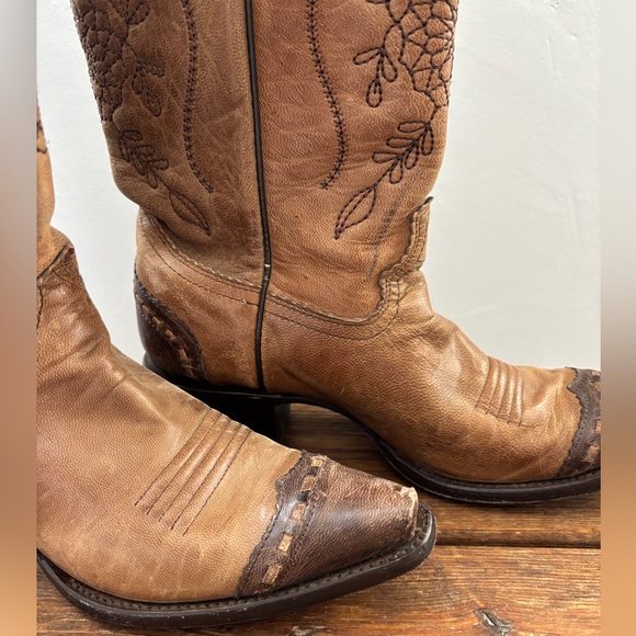 CORRAL Western Cowboy Boot Women’s 7.5M Brown Floral Embroidery Mexico A2500 - Picture 4 of 12